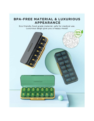 Organizador de Pastillas Acedada Semanal 2 Veces al Día Azul