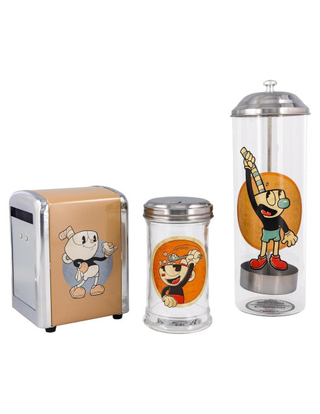 Juego de Diner Retro Cuphead - 3 Piezas con Dispensador