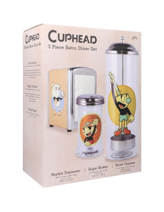 Juego de Diner Retro Cuphead - 3 Piezas con Dispensador 2