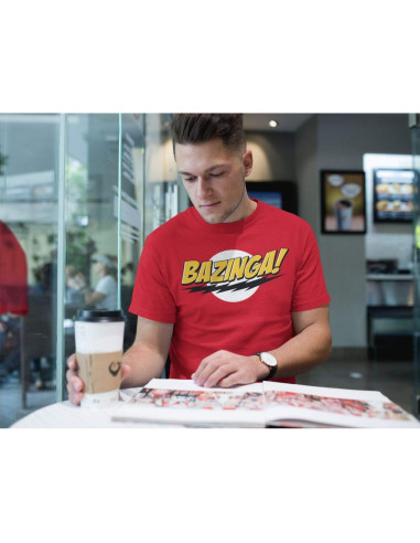 Camiseta Big Bang Theory Ripple Junction Roja para Hombres S-3XL