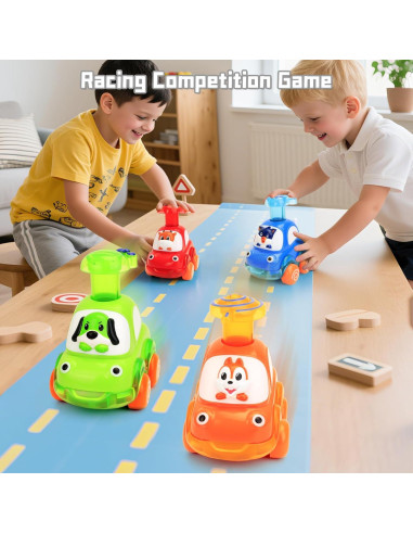 Set de 4 Coches de Empuje YELUFT para Bebés 1-3 Años