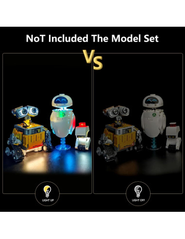 Kit de Luz LED BRIXSPARK para Lego 43279 Wall-E y EVE