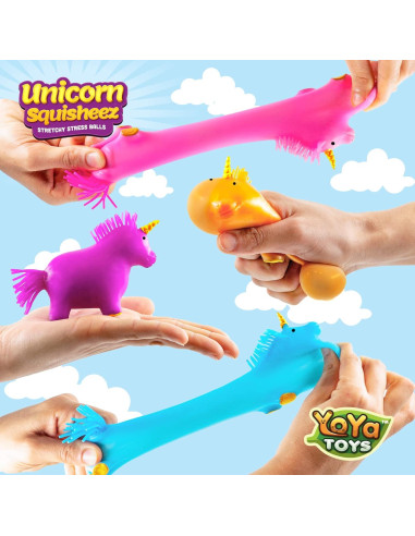 Pelotas Antiestrés Unicornio YoYa Juguetes - Juego de 4