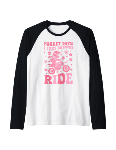 Camiseta Raglan para Niños Motocicleta de Tierra Groovy