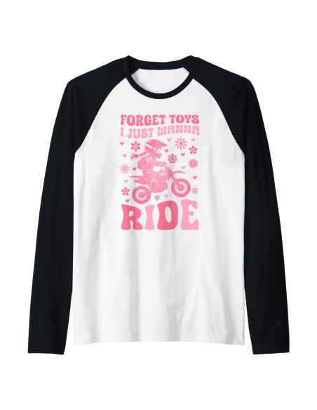 Camiseta Raglan para Niños Motocicleta de Tierra Groovy