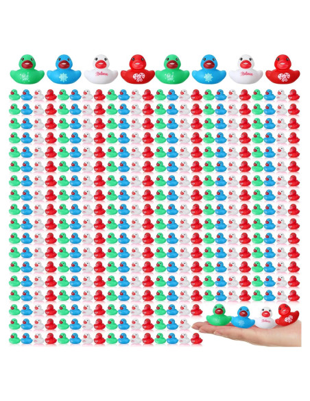 120 Patitos de Goma Navideños Mini Juguetes de Baño