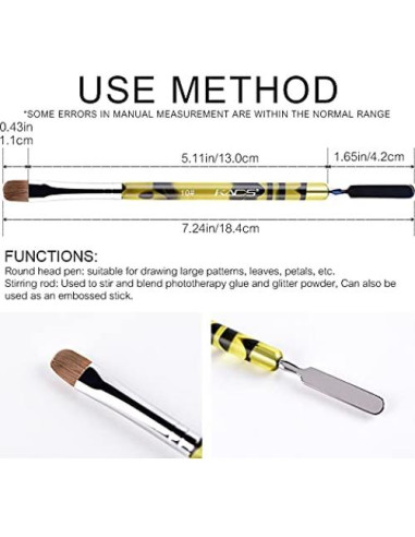 Pincel Kolinsky KADS 10 para Manicura Francesa y Arte de Uñas