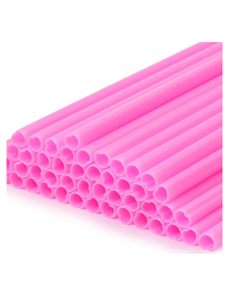 Popotes desechables en forma de corazón YAOSHENG 100 unidades