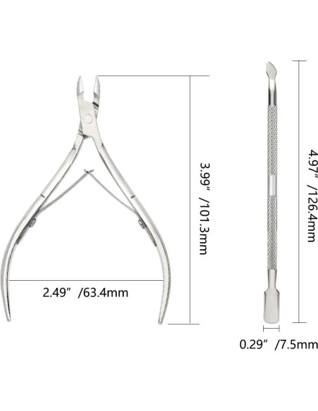 Juego de Recortadores de Cutículas XINMEIWEN 8 Piezas Acero Inoxidable