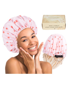 Gorro de Ducha Grande Reutilizable Luvruitaky Impermeable Satén