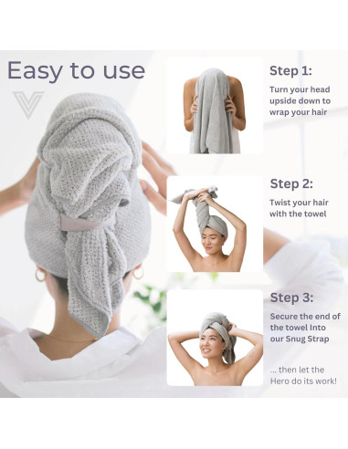 Toalla de Pelo VOLO Hero Nube Rosa - Microfibra Ultra Suave