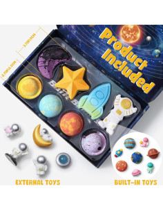 Bombas de Baño Espaciales Toylink - 8 Aromas y Juguetes 2