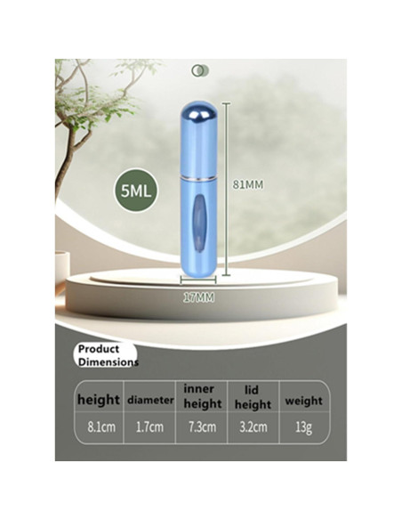 Set de 2 Atomizadores de Perfume Recargables CUYEOIG 5mL