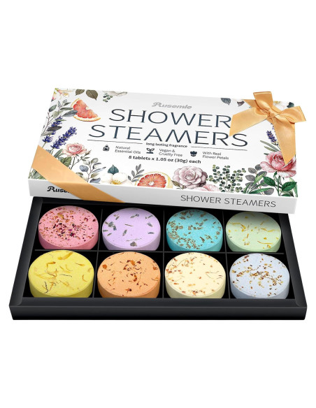 Bombas de Vapor de Ducha RUSEMLE - 8 Aromas Relajantes