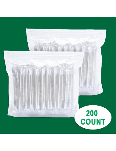 200 Hisopos de Algodón Doble Punta HQSLsund - Envuelto Individualmente