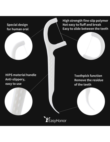 Palillos de Hilo Dental EasyHonor 300 Unidades Viaje