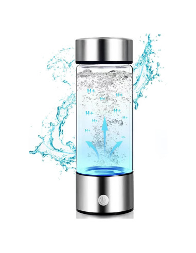 Botella de Agua de Hidrógeno YONGKANG 420ml Libre BPA Plata