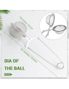 Infusor de Té Yinder 108 Piezas Acero Inoxidable 15.5 cm 2