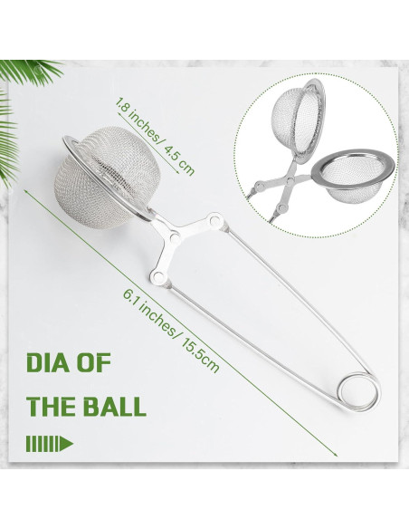 Infusor de Té Yinder 108 Piezas Acero Inoxidable 15.5 cm