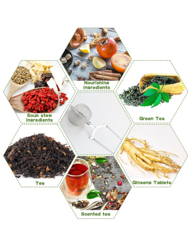 Infusor de Té Yinder 108 Piezas Acero Inoxidable 15.5 cm