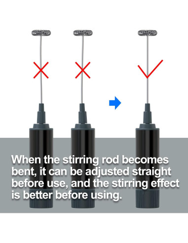 Batidor de Leche Eléctrico Azuki MFQ6 - Mezclador Manual para Café
