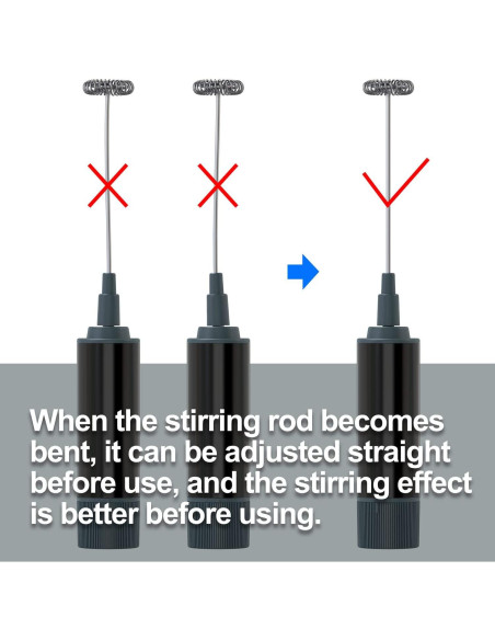 Batidor de Leche Eléctrico Azuki MFQ6 - Mezclador Manual para Café
