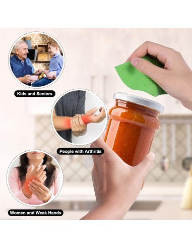 Abrebotellas de goma Tuojecuk, 3 piezas, antideslizantes