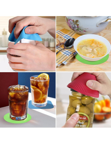 Abrebotellas de goma Tuojecuk, 3 piezas, antideslizantes