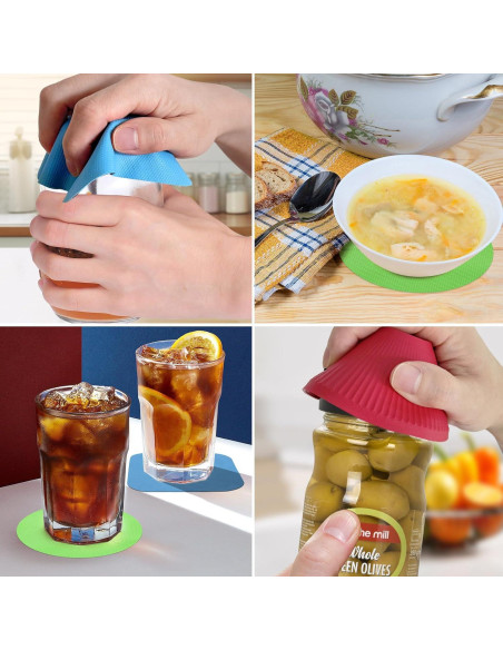 Abrebotellas de goma Tuojecuk, 3 piezas, antideslizantes