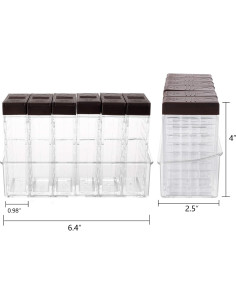 Set de 12 Tarros de Especias TOPZEA con Tapas 2-en-1 2