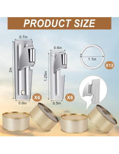 Abrelatas militar portátil Eaasty P-38 y P-51 acero inoxidable 12 unidades 2