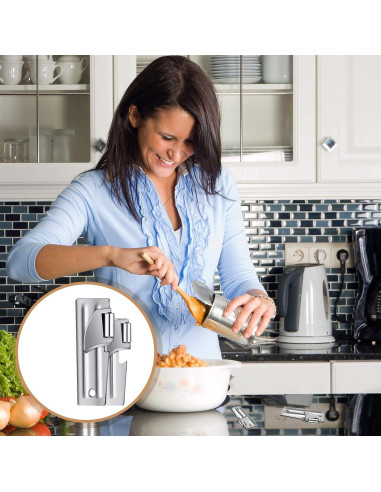 Abrelatas militar portátil Eaasty P-38 y P-51 acero inoxidable 12 unidades