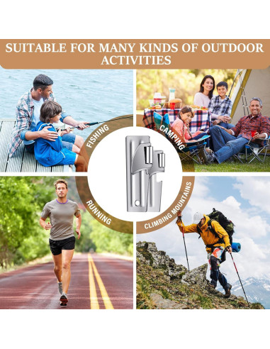 Abrelatas militar portátil Eaasty P-38 y P-51 acero inoxidable 12 unidades