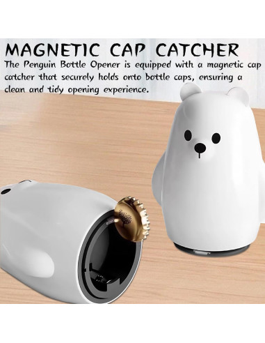 Abrebotellas Tizee Oso Polar Automático con Captor Magnético