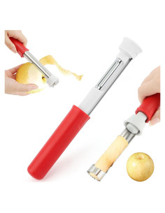 Pelador y Removedor de Corazón 2 en 1 XuYelora Acero Inoxidable