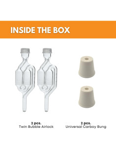 Tapones de Burbujas Gemelas y Universales Fermtech - Paquete de 2 2