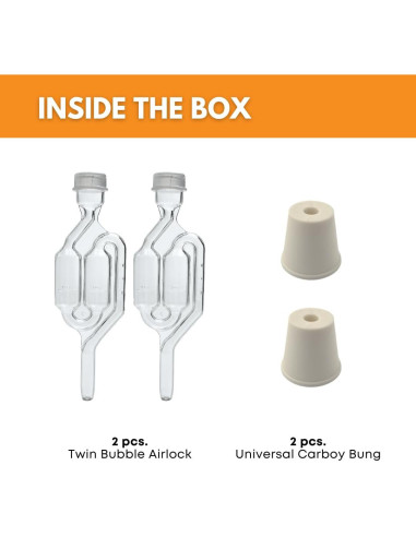 Tapones de Burbujas Gemelas y Universales Fermtech - Paquete de 2