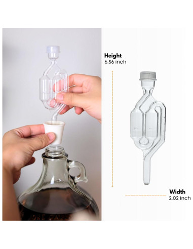 Tapones de Burbujas Gemelas y Universales Fermtech - Paquete de 2