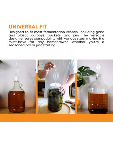 Tapones de Burbujas Gemelas y Universales Fermtech - Paquete de 2