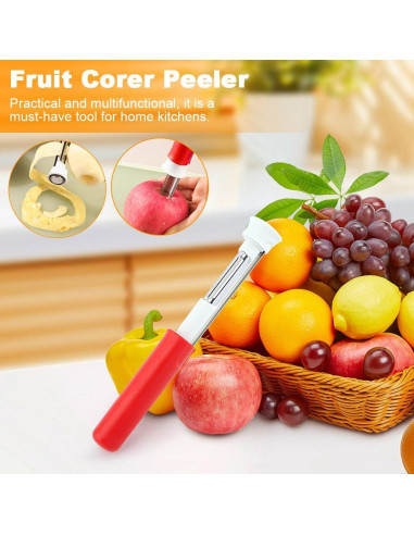 Pelador y Removedor de Corazón 2 en 1 XuYelora Acero Inoxidable