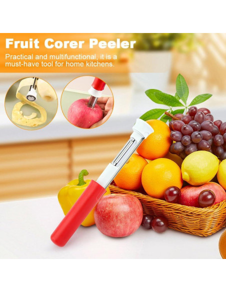 Pelador y Removedor de Corazón 2 en 1 XuYelora Acero Inoxidable