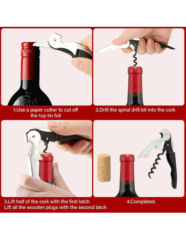 Aireador de Vino Eléctrico CALIDAKA con Cargador USB Negro
