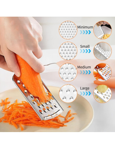 Rallador de Queso Acero Inoxidable Qivorimith 4 PCS