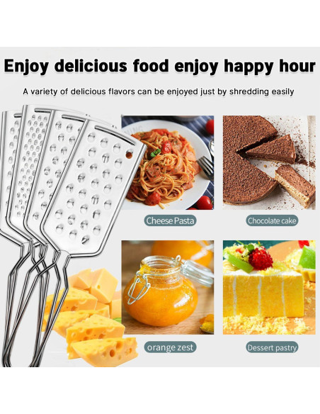 Rallador de Queso Acero Inoxidable Qivorimith 4 PCS