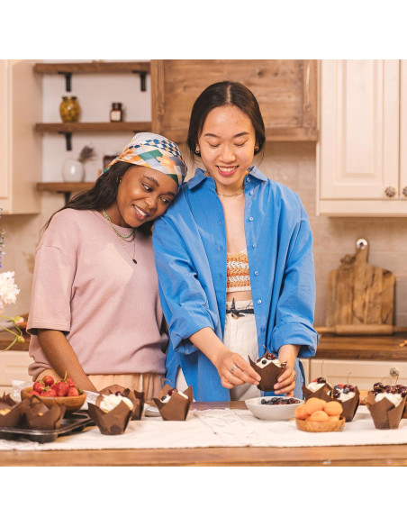 50 Piezas Forros de Cupcake Tulipán HARFINGTON Rosa