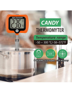 Termómetro Digital para Freír Caramelos Efeng E89WK 25.4 cm 2
