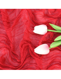 Caminito de Mesa de Gasa Rojo 2 Paquetes 35x120 cm 2