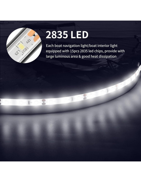 Luces LED marinas RVZONE Boatlight01 4 piezas 12V IP67