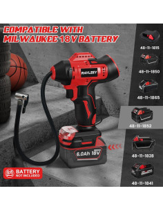 Inflador de Neumáticos Inalámbrico RAYLEEY 160 PSI Portátil 2