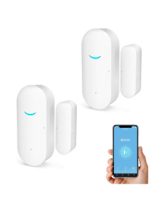 Sensor Inalámbrico de Puerta y Ventana Tuya 2-Pack, Alarma WiFi